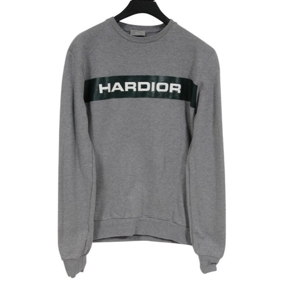 Dior Other - Dior Men HARDIOR Logo Sweater Size XS Grey Green Cotton Pullover Kris Van Assche